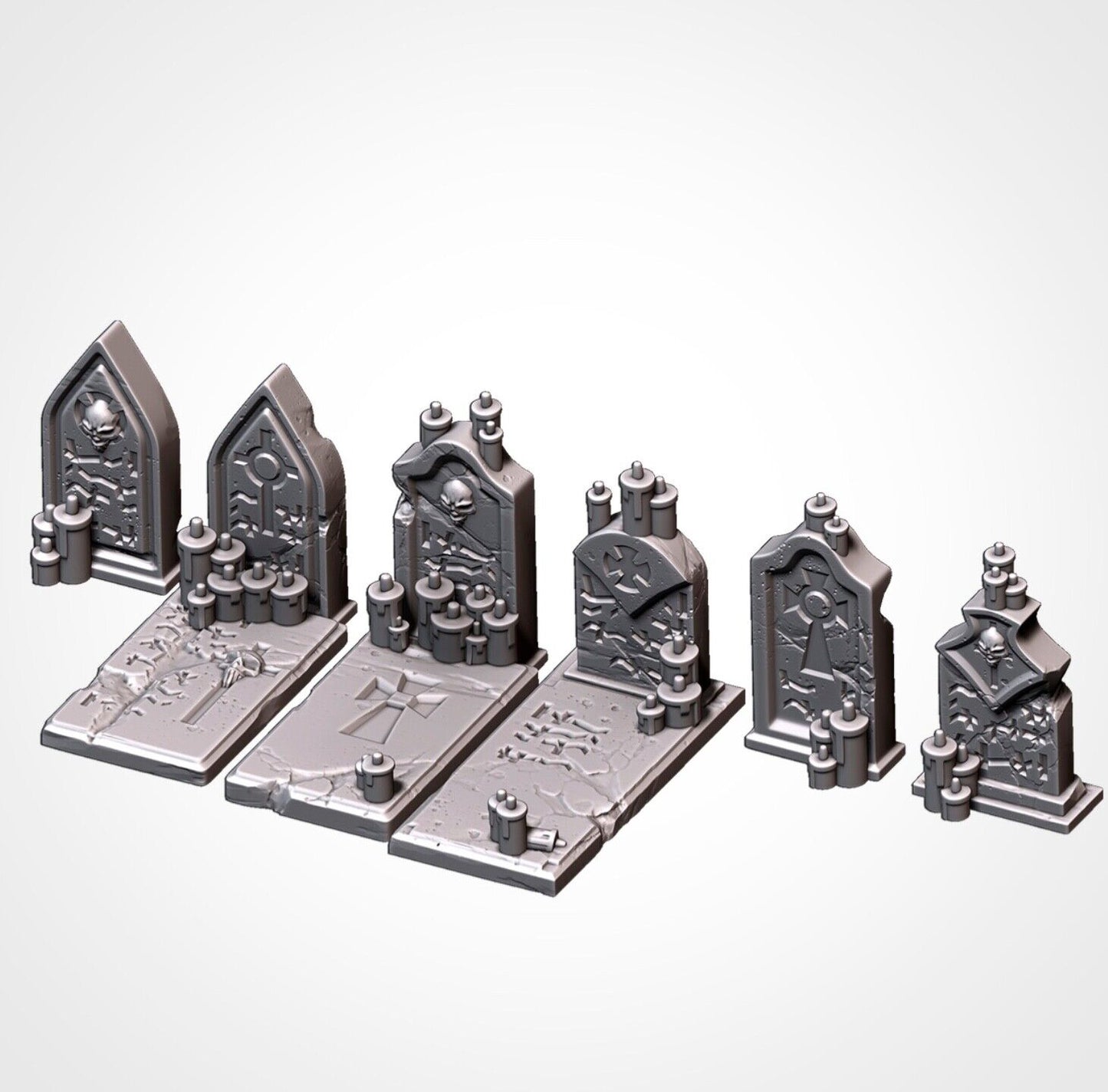 3D printing Graveyard Mausoleum Set war game terrain scenery RPG
