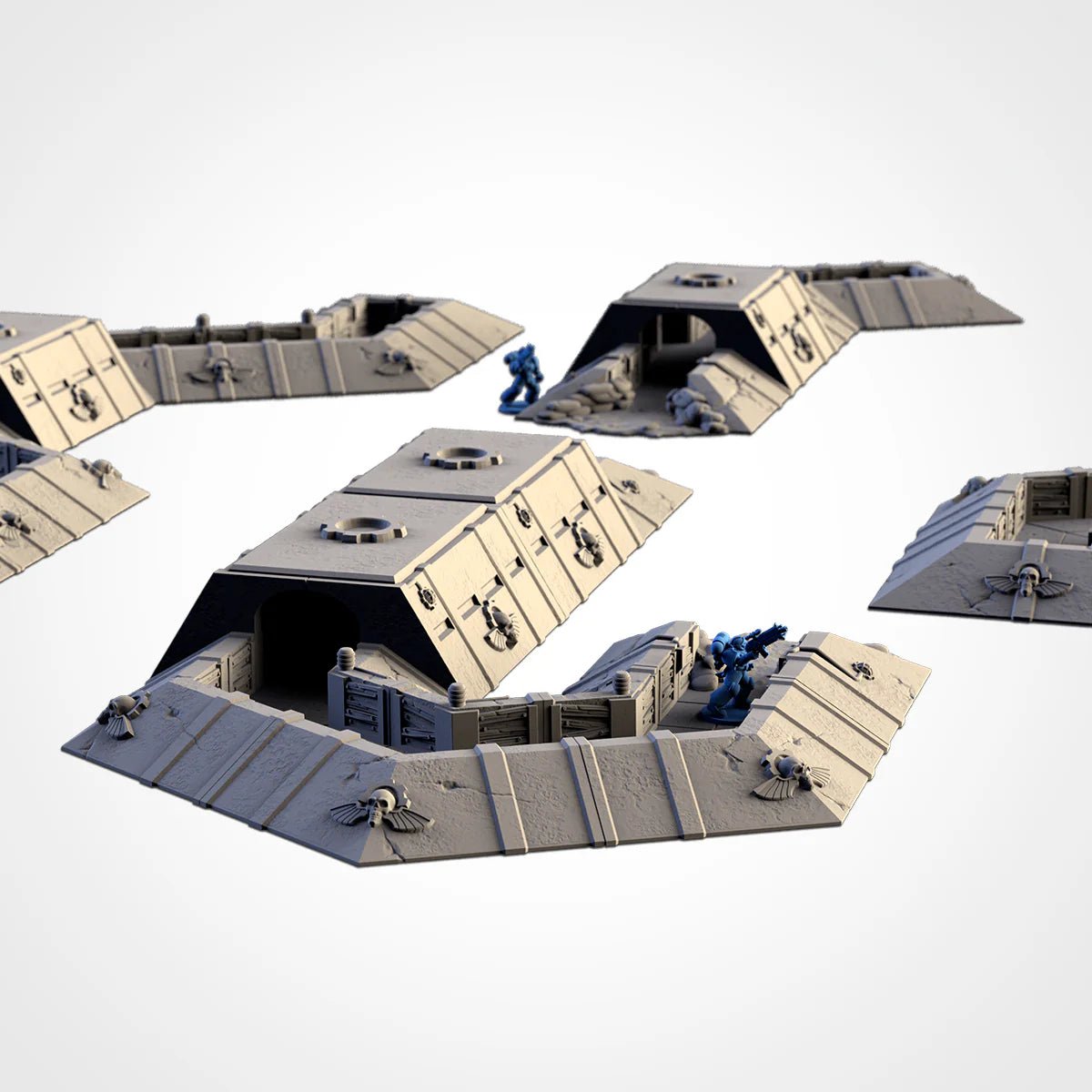 Tabletop terrain 3D printing Trenches Wargame