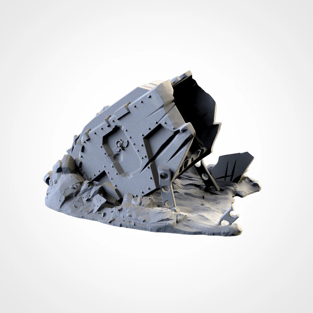 Tabletop terrain scenery 3D printing Crashed Vehicles