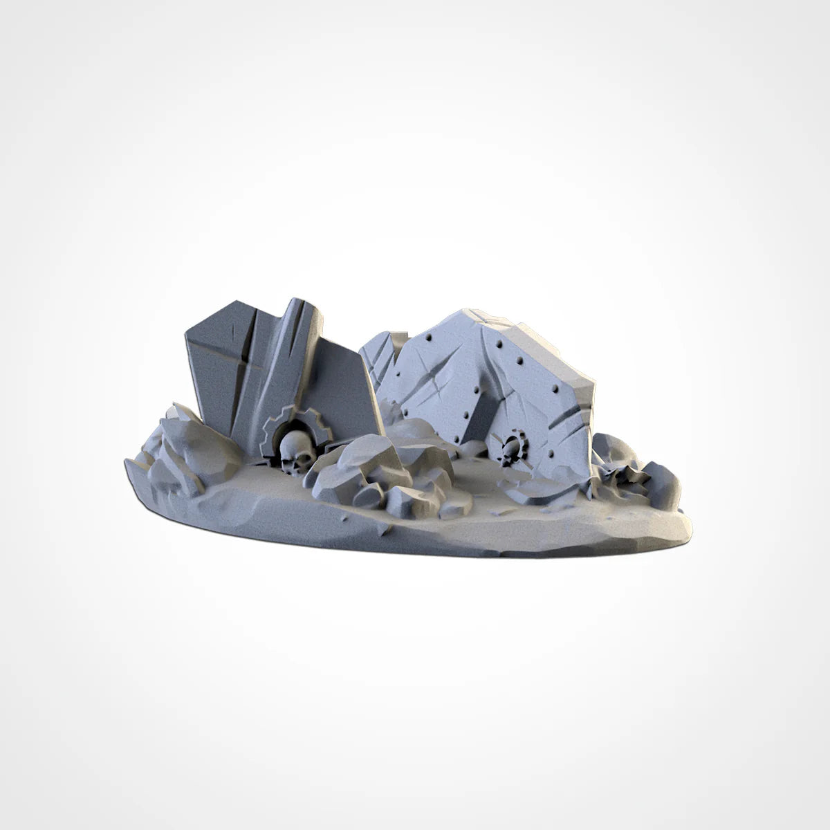 Tabletop terrain scenery 3D printing Crashed Vehicles