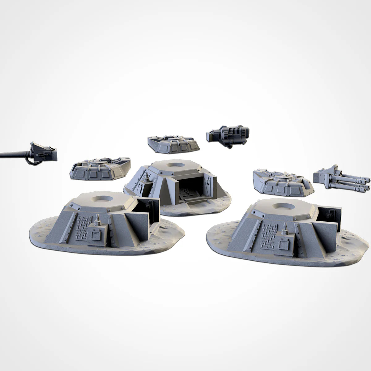 Table top Terrain Armed Bunkers 3D printing Wargame scenery