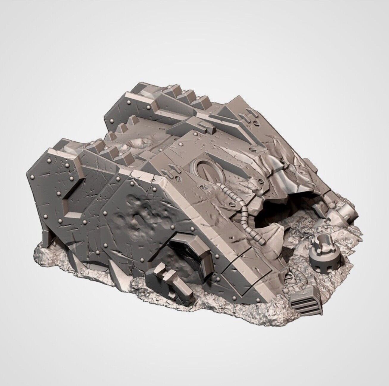 3D printing Crashed Tanks Terrain War Games Scenery