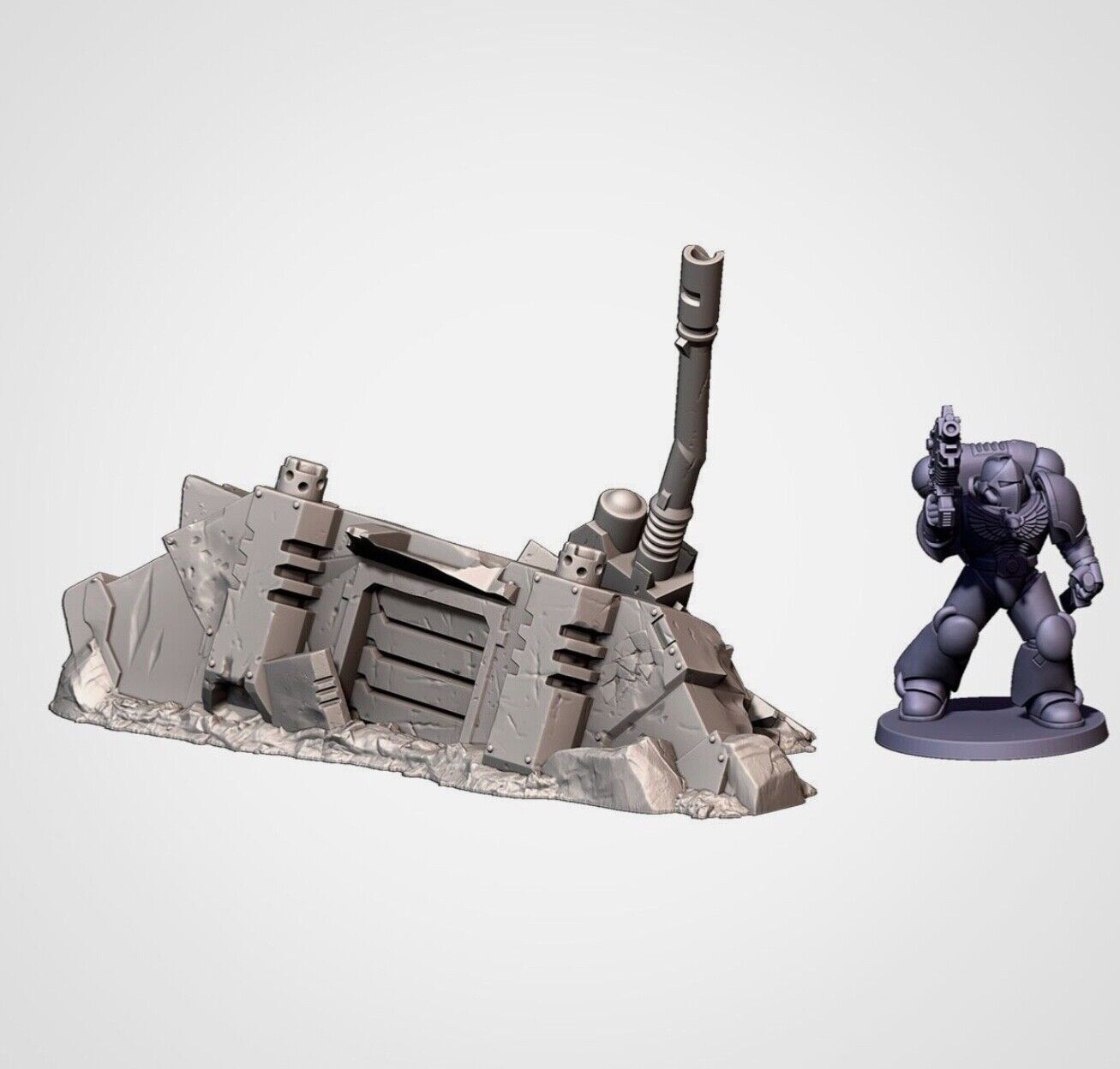 3D printing Crashed Tanks Terrain War Games Scenery