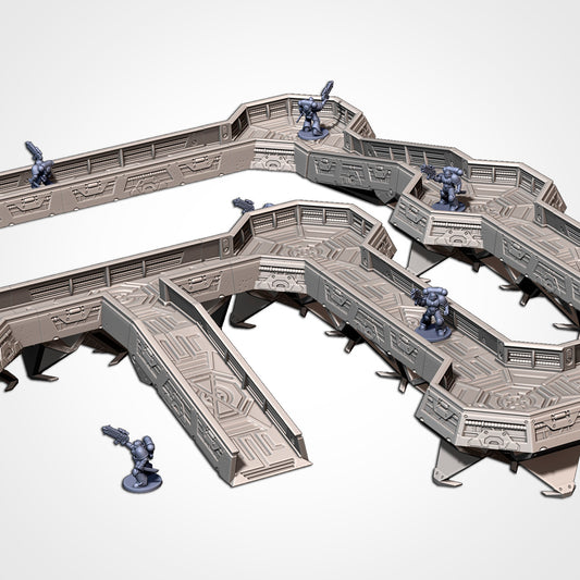 Modular Trenches/walkways Terrain Scenery 3d Printing War Game