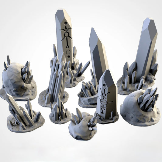 Tabletop 3D printing Glass Stones Terrain Wargames