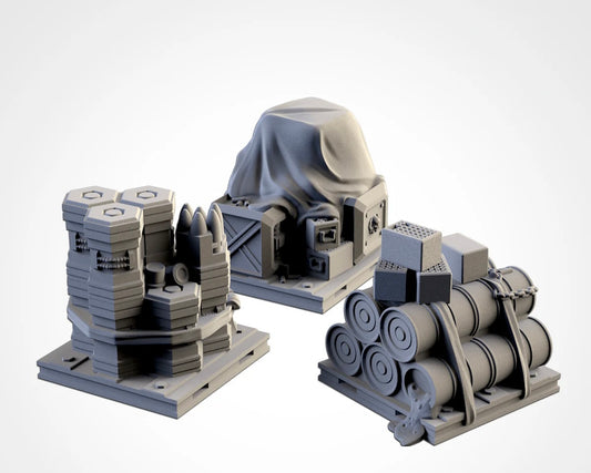 Tabletop terrain accessories Supplies pack 3D printing scenery