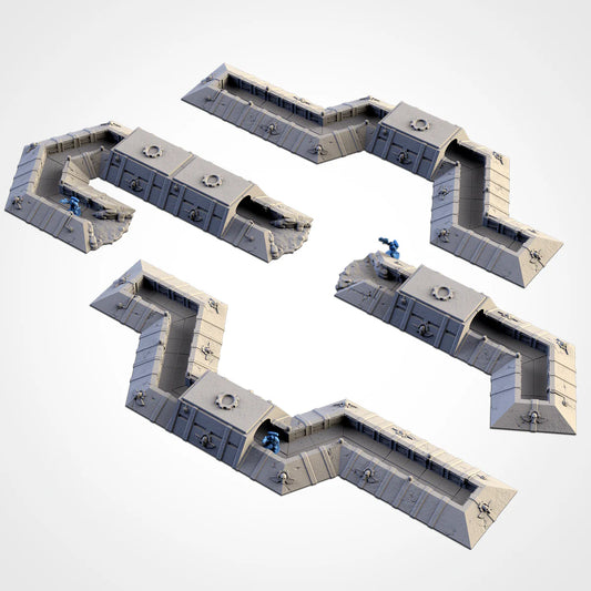 Tabletop terrain 3D printing Trenches Wargame